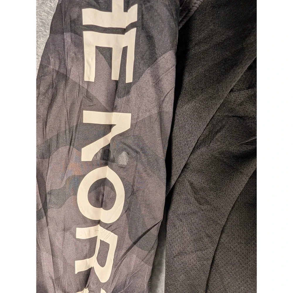 The North Face Men's Small Black‎ Camo Full Zip Hooded Fleece Jacket